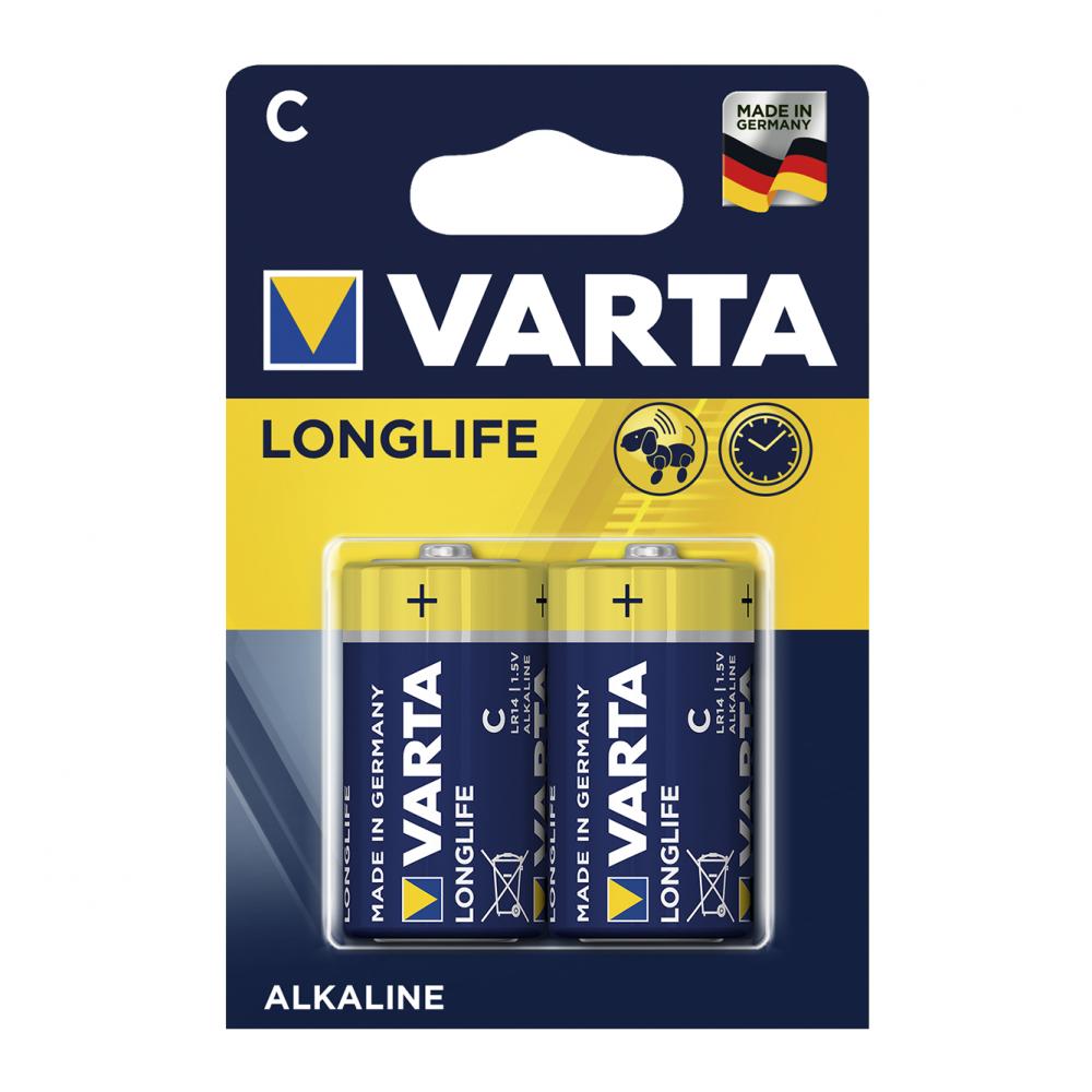 pILA ALKALINA C - LR14 LONGLIFE (BLISTER 2 unid.) Ø26,2x50mm. Ideal para dispositivos de alto consumo energético. Prolonga la duración y garantiza rendimiento superior en cada uso.